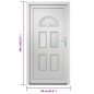 vidaXL Haustür Weiß 88x208 cm PVC vidaXL Haustür Weiß 88x208 cm PVC