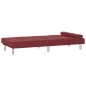 vidaXL Schlafsofa mit Getränkehaltern Rot Kunstleder vidaXL Schlafsofa mit Getränkehaltern Rot Kunstleder