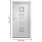 vidaXL Haustür Weiß 88x200 cm PVC vidaXL Haustür Weiß 88x200 cm PVC