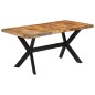 vidaXL Esstisch 160x80x75 cm Massives Raues Mangoholz vidaXL Esstisch 160x80x75 cm Massives Raues Mangoholz