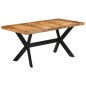 vidaXL Esstisch 160x80x75 cm Massives Raues Mangoholz vidaXL Esstisch 160x80x75 cm Massives Raues Mangoholz