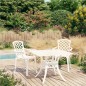 vidaXL 3-tlg. Bistro-Set Aluminiumguss Weiß vidaXL 3-tlg. Bistro-Set Aluminiumguss Weiß