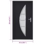 vidaXL Haustür Anthrazit 98x190 cm PVC vidaXL Haustür Anthrazit 98x190 cm PVC