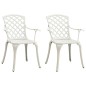 vidaXL 3-tlg. Bistro-Set Aluminiumguss Weiß vidaXL 3-tlg. Bistro-Set Aluminiumguss Weiß