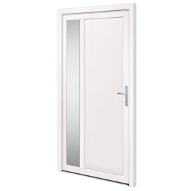 vidaXL Haustür Weiß 108x208 cm PVC