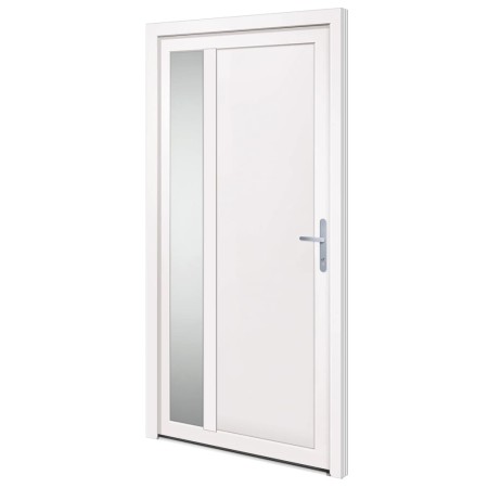 vidaXL Haustür Weiß 108x208 cm PVC