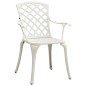 vidaXL 3-tlg. Bistro-Set Aluminiumguss Weiß vidaXL 3-tlg. Bistro-Set Aluminiumguss Weiß