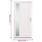 vidaXL Haustür Weiß 108x208 cm PVC vidaXL Haustür Weiß 108x208 cm PVC