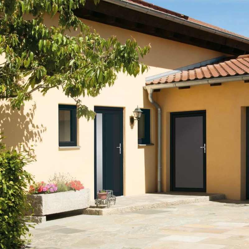 vidaXL Haustür Anthrazit 98x200 cm PVC vidaXL Haustür Anthrazit 98x200 cm PVC
