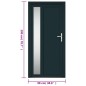 vidaXL Haustür Anthrazit 98x200 cm PVC vidaXL Haustür Anthrazit 98x200 cm PVC