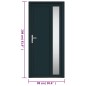 vidaXL Haustür Anthrazit 98x208 cm PVC vidaXL Haustür Anthrazit 98x208 cm PVC