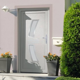 vidaXL Haustür Weiß 88x200 cm PVC