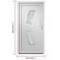 vidaXL Haustür Weiß 88x200 cm PVC vidaXL Haustür Weiß 88x200 cm PVC
