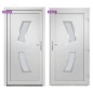vidaXL Haustür Weiß 108x208 cm PVC vidaXL Haustür Weiß 108x208 cm PVC