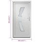 vidaXL Haustür Weiß 108x208 cm PVC vidaXL Haustür Weiß 108x208 cm PVC