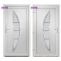 vidaXL Haustür Weiß 88x200 cm PVC vidaXL Haustür Weiß 88x200 cm PVC