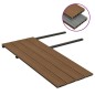 WPC Terrassendielen mit Zubehör Braun und Grau 10 m² 4 m WPC Terrassendielen mit Zubehör Braun und Grau 10 m² 4 m