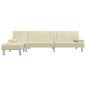 vidaXL Schlafsofa in L-Form Creme 255x140x70 cm Kunstleder vidaXL Schlafsofa in L-Form Creme 255x140x70 cm Kunstleder