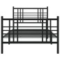 vidaXL Bettgestell mit Kopf- und Fußteil Metall Schwarz 90x200 cm vidaXL Bettgestell mit Kopf- und Fußteil Metall Schwarz 90x200 cm