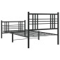 vidaXL Bettgestell mit Kopf- und Fußteil Metall Schwarz 90x200 cm vidaXL Bettgestell mit Kopf- und Fußteil Metall Schwarz 90x200 cm