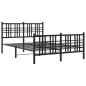 vidaXL Bettgestell mit Kopf- und Fußteil Metall Schwarz 120x200 cm vidaXL Bettgestell mit Kopf- und Fußteil Metall Schwarz 120x200 cm