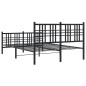 vidaXL Bettgestell mit Kopf- und Fußteil Metall Schwarz 140x190 cm vidaXL Bettgestell mit Kopf- und Fußteil Metall Schwarz 140x190 cm