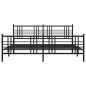 vidaXL Bettgestell mit Kopf- und Fußteil Metall Schwarz 200x200 cm vidaXL Bettgestell mit Kopf- und Fußteil Metall Schwarz 200x200 cm