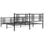 vidaXL Bettgestell mit Kopf- und Fußteil Metall Schwarz 200x200 cm vidaXL Bettgestell mit Kopf- und Fußteil Metall Schwarz 200x200 cm