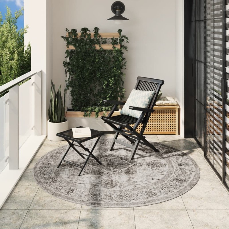 vidaXL Teppich ARBIZU Indoor und Outdoor Vintage-Design Ø 200 cm vidaXL Teppich ARBIZU Indoor und Outdoor Vintage-Design Ø 200 cm