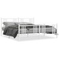 vidaXL Bettgestell mit Kopf- und Fußteil Metall Weiß 183x213 cm vidaXL Bettgestell mit Kopf- und Fußteil Metall Weiß 183x213 cm