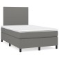 vidaXL Boxspringbett mit Matratze Dunkelgrau 120x190 cm Stoff vidaXL Boxspringbett mit Matratze Dunkelgrau 120x190 cm Stoff