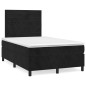 vidaXL Boxspringbett mit Matratze Schwarz 120x190 cm Samt vidaXL Boxspringbett mit Matratze Schwarz 120x190 cm Samt