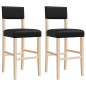 vidaXL Barstühle 2 Stk. Massivholz Gummibaum und Kunstleder vidaXL Barstühle 2 Stk. Massivholz Gummibaum und Kunstleder