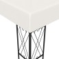 Pavillon mit LED-Lichterkette 3x3 m Creme Stoff Pavillon mit LED-Lichterkette 3x3 m Creme Stoff