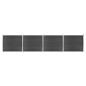 Zaunelement Set WPC 699x146 cm Grau Zaunelement Set WPC 699x146 cm Grau