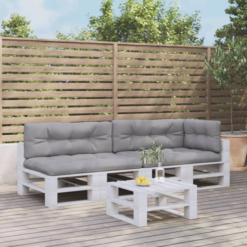 vidaXL Palettenkissen 5-tlg. Grau Stoff vidaXL Palettenkissen 5-tlg. Grau Stoff