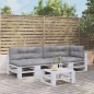 vidaXL Palettenkissen 5-tlg. Grau Stoff vidaXL Palettenkissen 5-tlg. Grau Stoff
