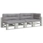 vidaXL Palettenkissen 5-tlg. Grau Stoff vidaXL Palettenkissen 5-tlg. Grau Stoff