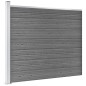 Zaunelement Set WPC 699x146 cm Grau Zaunelement Set WPC 699x146 cm Grau
