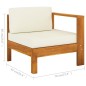 vidaXL 8-tlg. Garten-Lounge-Set mit Creme Auflagen Massivholz Akazie vidaXL 8-tlg. Garten-Lounge-Set mit Creme Auflagen Massivholz Akazie