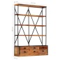 vidaXL Bücherregal 4 Ebenen 6 Schubladen 122×36×181 cm Massivholz vidaXL Bücherregal 4 Ebenen 6 Schubladen 122×36×181 cm Massivholz