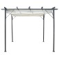 vidaXL Pergola mit Versenkbarem Dach Cremeweiß 3x3 m Stahl vidaXL Pergola mit Versenkbarem Dach Cremeweiß 3x3 m Stahl