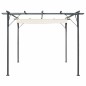 vidaXL Pergola mit Versenkbarem Dach Cremeweiß 3x3 m Stahl vidaXL Pergola mit Versenkbarem Dach Cremeweiß 3x3 m Stahl