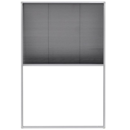 vidaXL Insektenschutz-Plissee für Fenster Aluminium 80 x 120 cm 