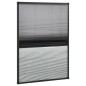 vidaXL Insektenschutz-Plissee für Fenster Alu 80x120 cm mit Jalousie vidaXL Insektenschutz-Plissee für Fenster Alu 80x120 cm mit Jalousie