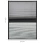 vidaXL Insektenschutz-Plissee für Fenster Alu 80x120 cm mit Jalousie vidaXL Insektenschutz-Plissee für Fenster Alu 80x120 cm mit Jalousie