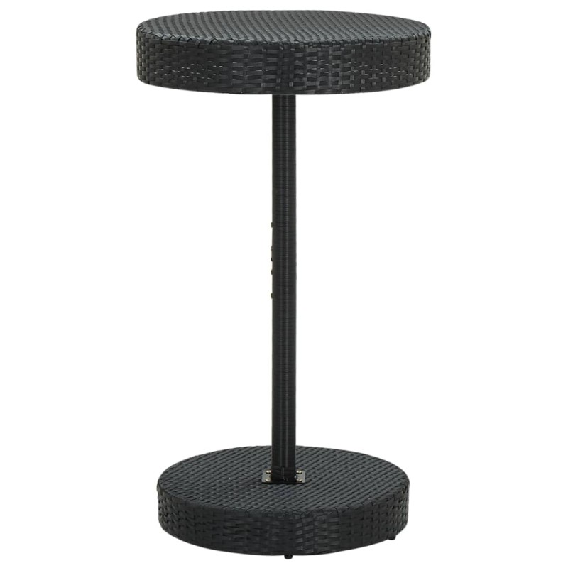vidaXL Gartentisch Schwarz 60,5x106 cm Poly Rattan vidaXL Gartentisch Schwarz 60,5x106 cm Poly Rattan