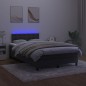 vidaXL Boxspringbett mit Matratze & LED Schwarz 120x190 cm Samt vidaXL Boxspringbett mit Matratze & LED Schwarz 120x190 cm Samt