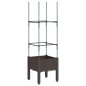 vidaXL Pflanzkübel mit Rankgitter Braun 40x40x142,5 cm PP vidaXL Pflanzkübel mit Rankgitter Braun 40x40x142,5 cm PP