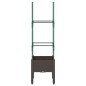 vidaXL Pflanzkübel mit Rankgitter Braun 40x40x142,5 cm PP vidaXL Pflanzkübel mit Rankgitter Braun 40x40x142,5 cm PP